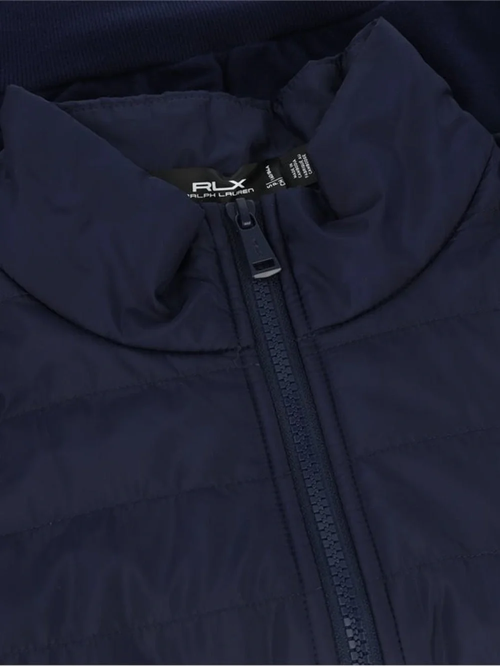 Ralph Lauren RLX Golf Quilted Panel Fleece Pullover Navy 1/4 Zip Size Small NWT